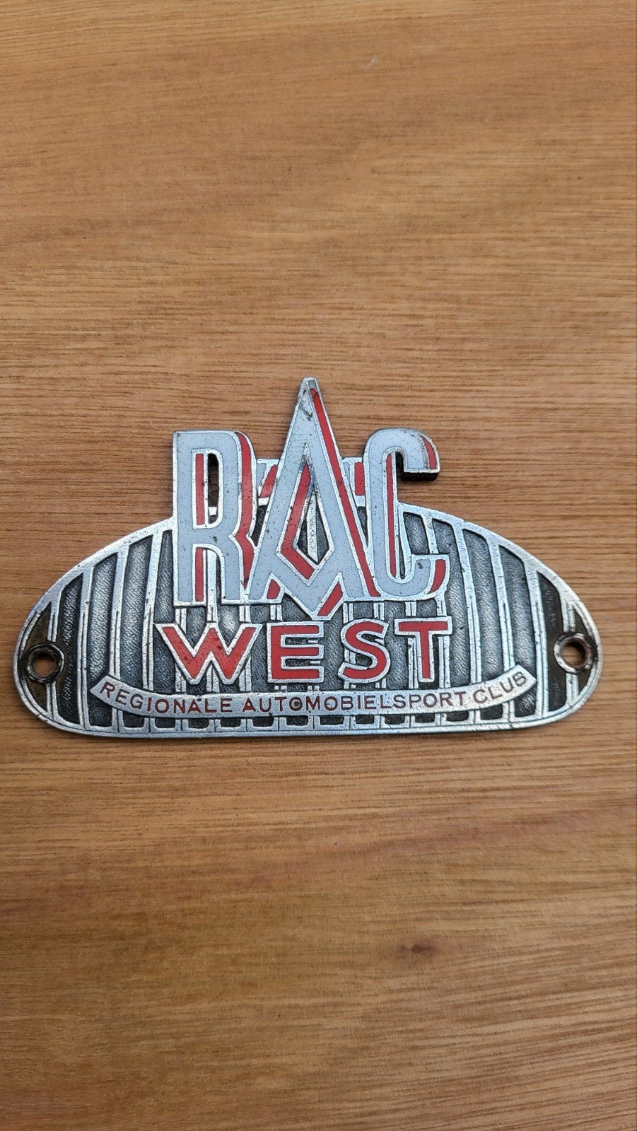 Vintage RAC West Auto Club Embleem, Ophalen of Verzenden, Gebruikt