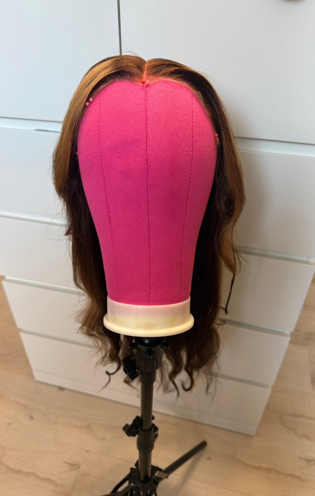 100% human hair 13x4 26inch blonde highlights pruik, Ophalen of Verzenden, Zo goed als nieuw, Pruik of Haarverlenging