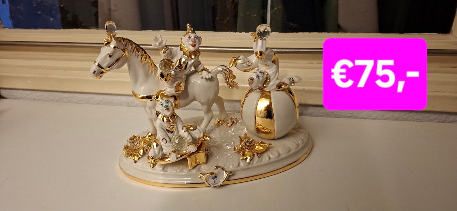 capodimonte porselein met bladgoud, Ophalen of Verzenden