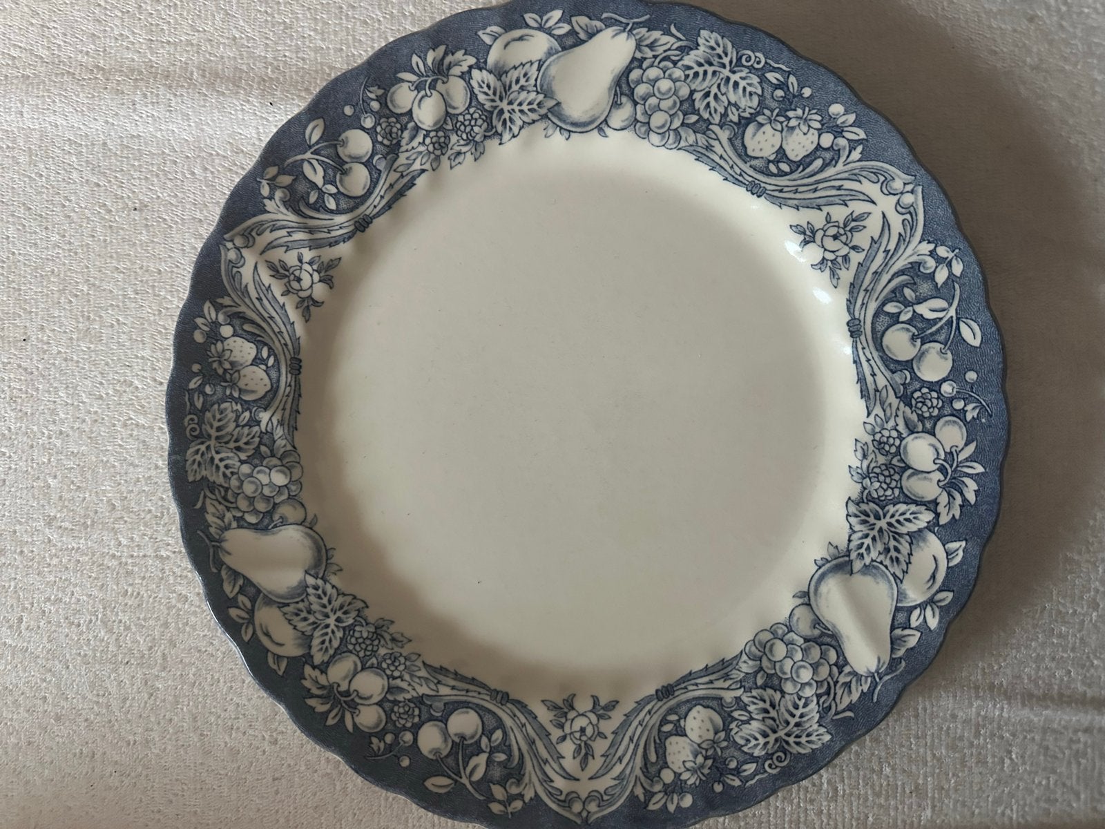 Myott Meakin 'The Hunter' schotel, blauw-wit, fruitmotief, Ophalen of Verzenden