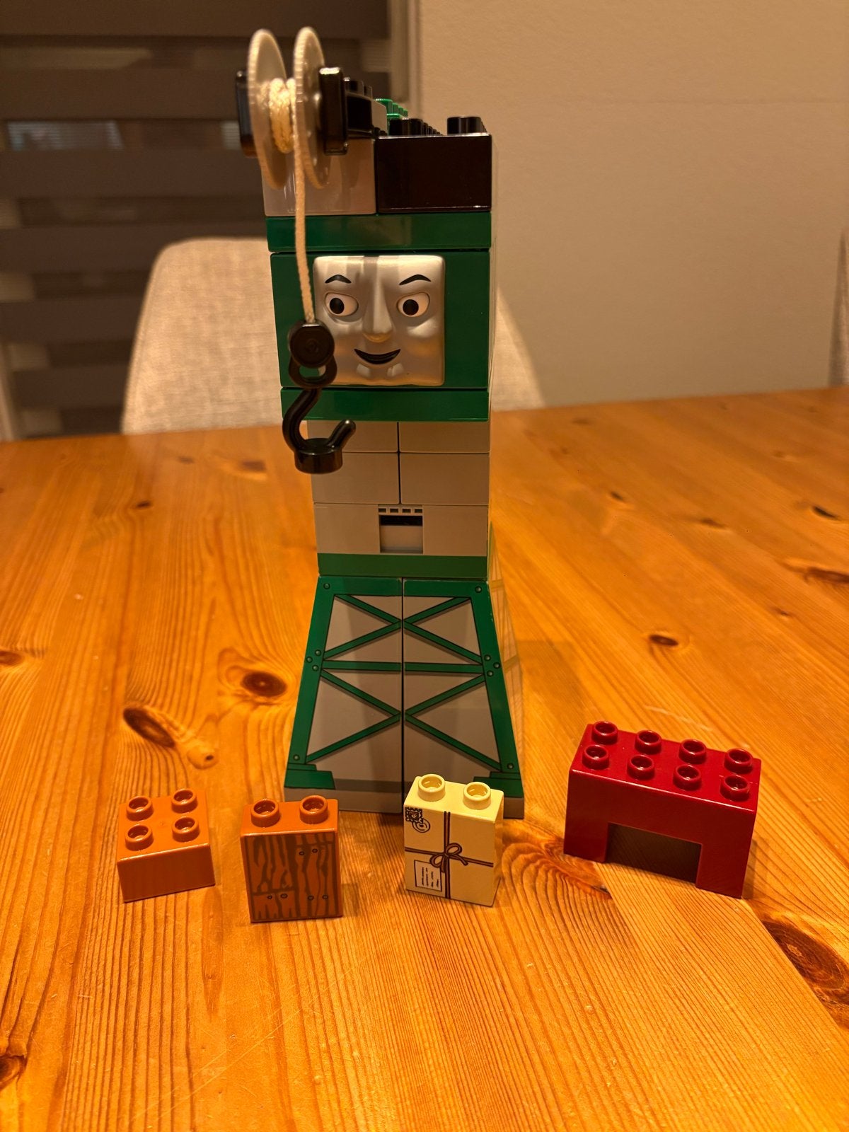 Duplo Thomas de Trein Cranky de Kraan met accessoires, Gebruikt, Overige thema's, Ophalen of Verzenden, Duplo