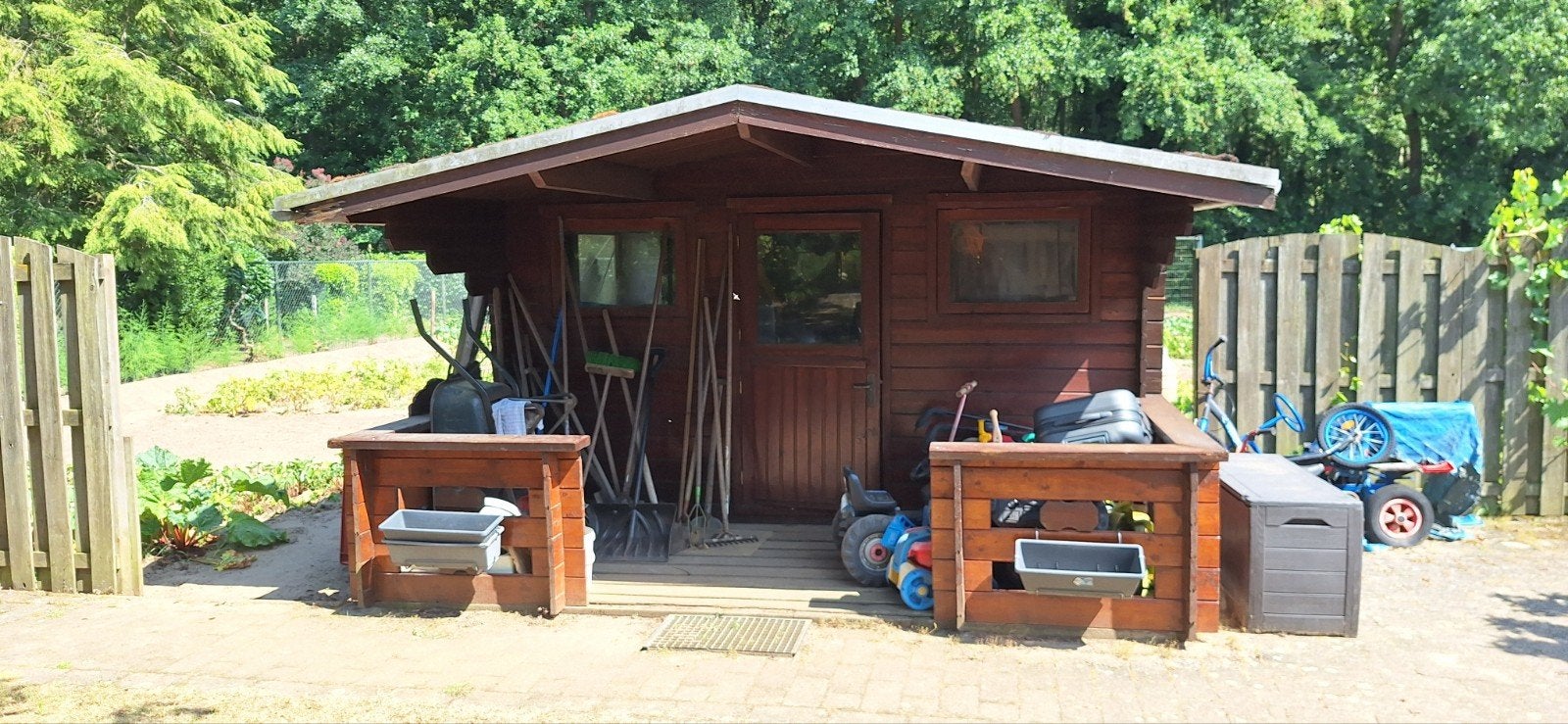 Oud Tuinhuis met Veranda - 3.65m breed, 4.60m lang, Tuin en Terras, Tuinhuizen, Ophalen, Gebruikt, 250 tot 500 cm