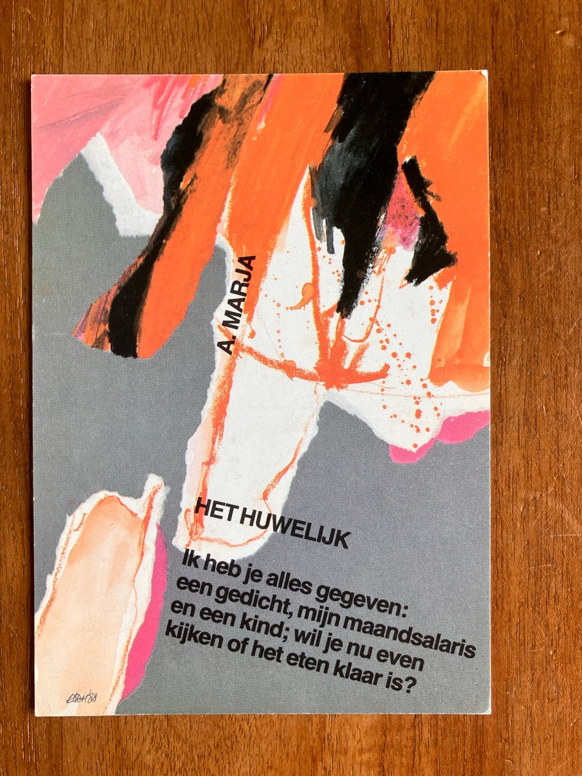 A. Marja - Het Huwelijk (1988). Stichting Plint Eindhoven., Ophalen of Verzenden, Nieuw
