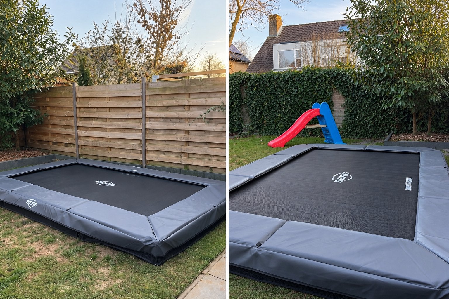 Nieuw: BERG Ultim Champion InGround trampoline 330 x 220 cm, Ophalen