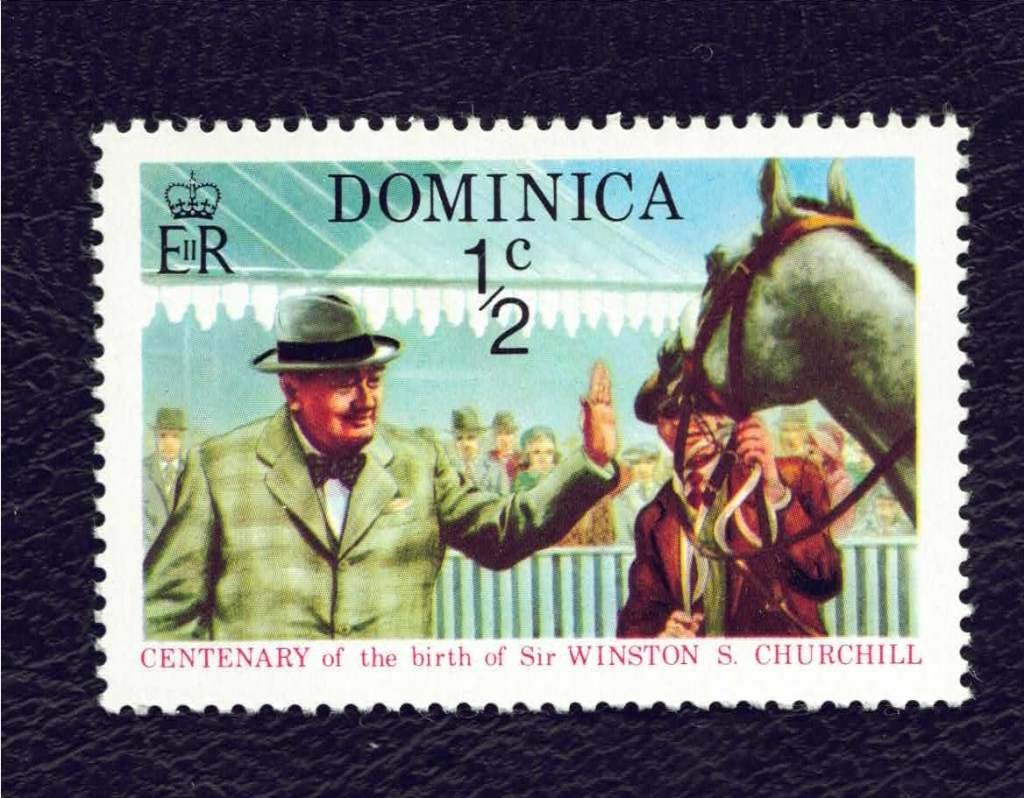 Fauna - Dieren - Paarden - Dominica (2) - Winston Churchill, Ophalen of Verzenden, Postfris, Dier of Natuur