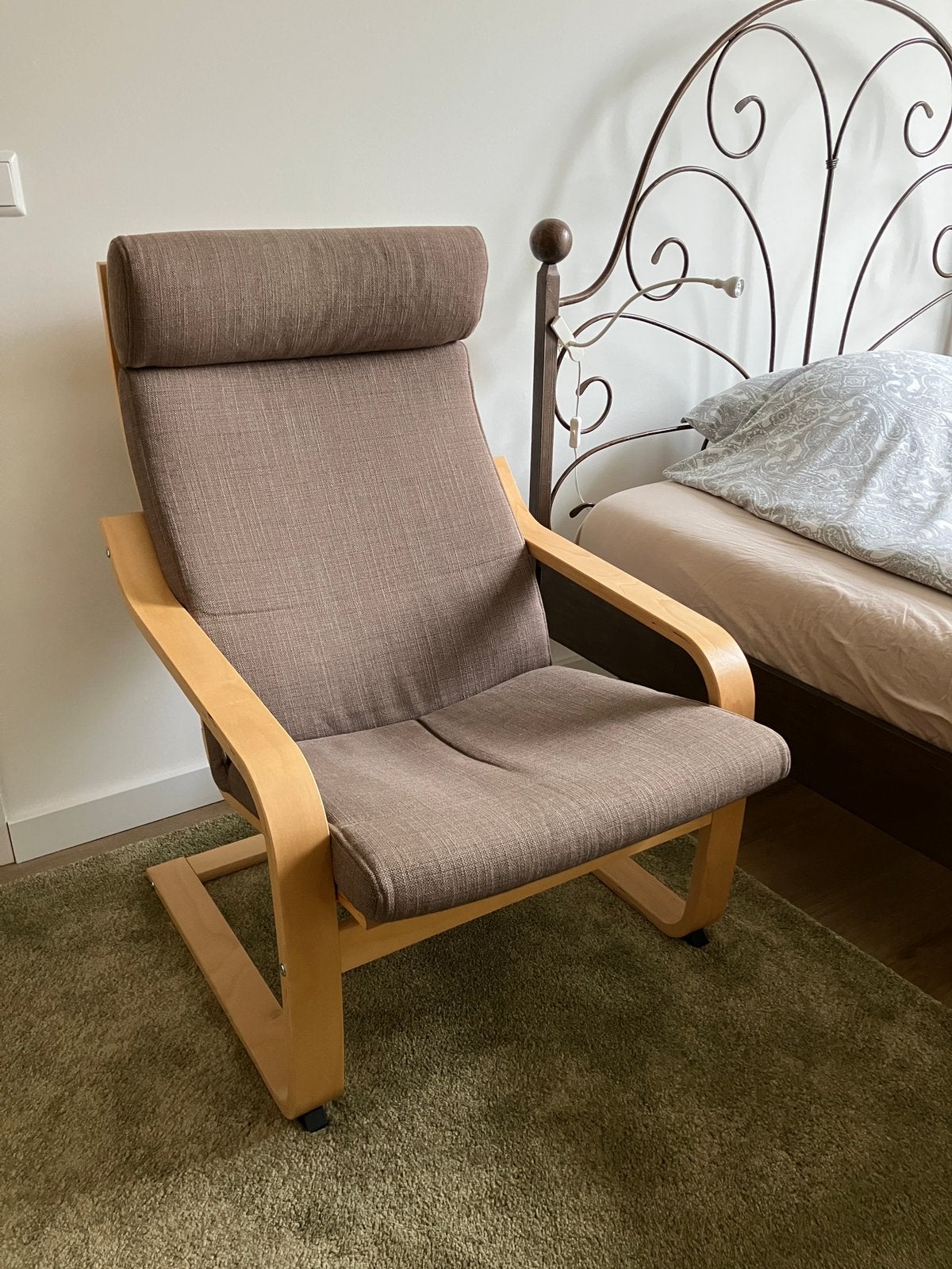 IKEA Poäng stoel in goede staat, Ophalen, Gebruikt, Minder dan 75 cm, 50 tot 75 cm