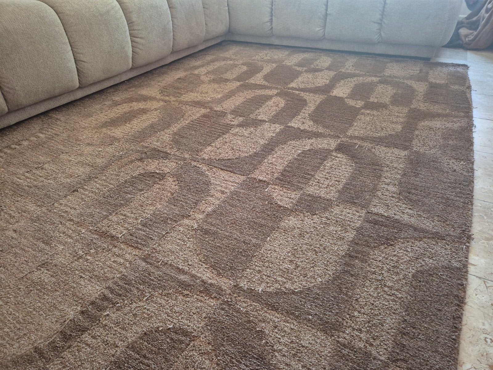 Vloerkleed 160x230 cm, Huis en Inrichting, Stoffering | Tapijten en Kleden, Ophalen, Gebruikt, Bruin, 150 tot 200 cm