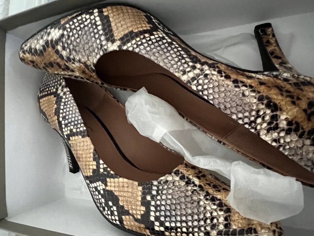 Nieuwe MACE Cobra Camel Pumps Python Dessin (41), Pumps, Verzenden, Nieuw, Bruin