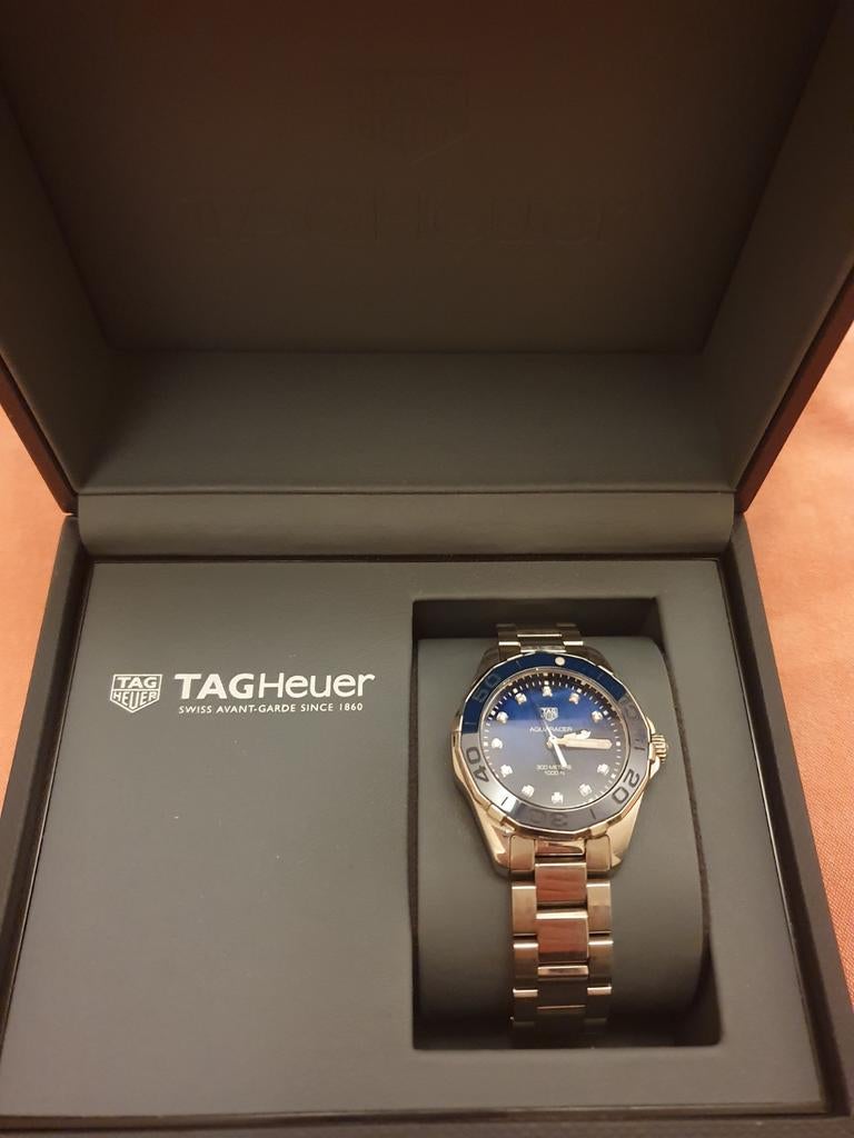 TAG Heuer Aquaracer Dameshorloge met Diamanten, Sieraden, Tassen en Uiterlijk, Horloges | Dames, Overige merken, Staal, Staal