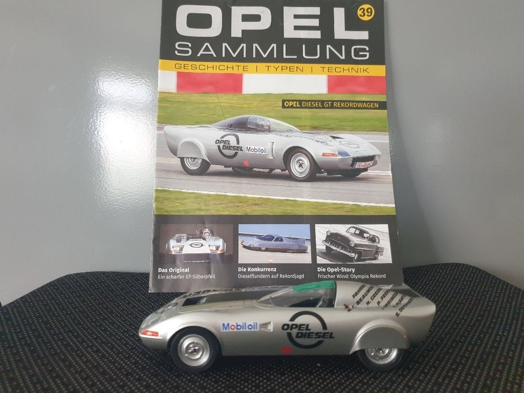 Opel GT Diesel Rekordwagen 1:24 Hachette Opel Sammlung, Ophalen of Verzenden, Nieuw, Auto, Overige merken