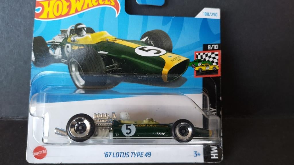 Lotus Ford type 49 F1 1:64 3inch Hotwheels Pol, 1186 MJ 1 NL, Auto, Verzenden, Nieuw