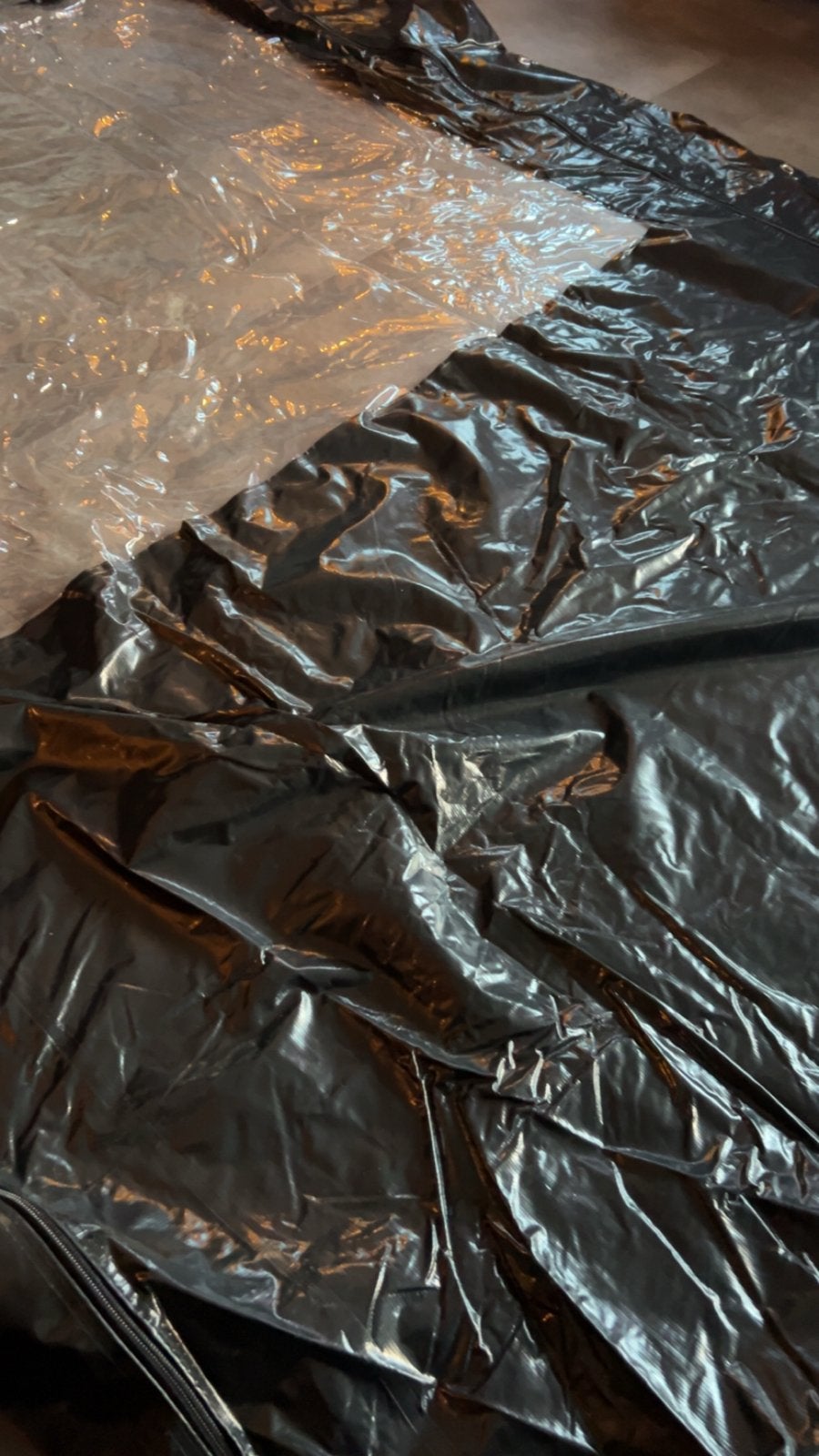 Overkappingzijwand-550g pvc (2 kleine gaatjes), Tuin en Terras, Ophalen of Verzenden, Gebruikt, Overige typen