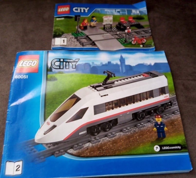 Lego  Trein .   60051. High-speed Passenger Trein ., Gebruikt, Overige thema's, Lego, Ophalen of Verzenden