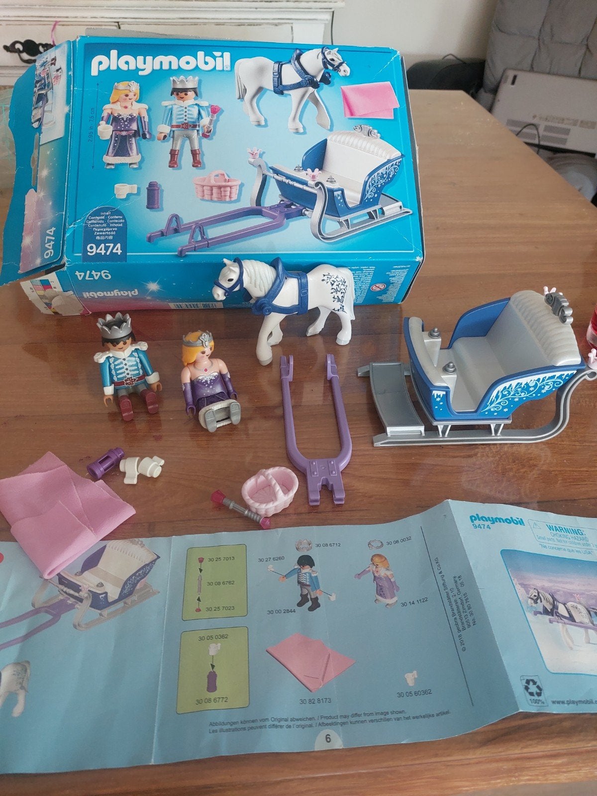 Playmobil Magic 9474 Winterkoets met paarden, Complete set, Fantasy, Overige typen, Ophalen of Verzenden