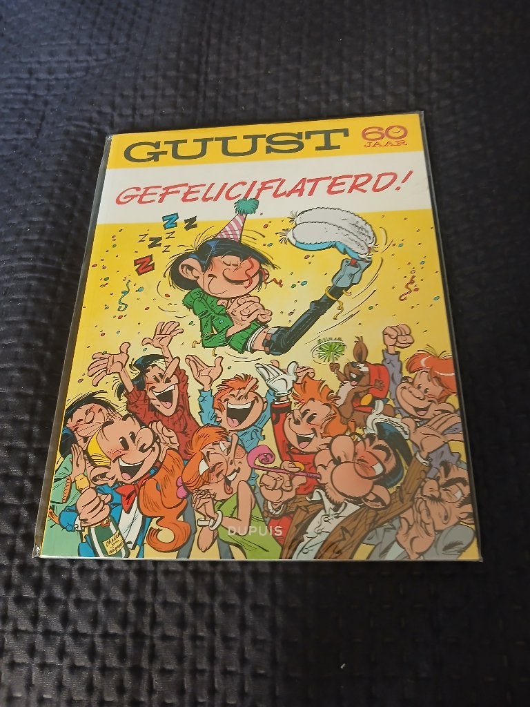 Guust Flater - Gefeliciflaterd! (60 jaar), Boeken, Eén stripboek, Ophalen of Verzenden, Zo goed als nieuw, Franquin