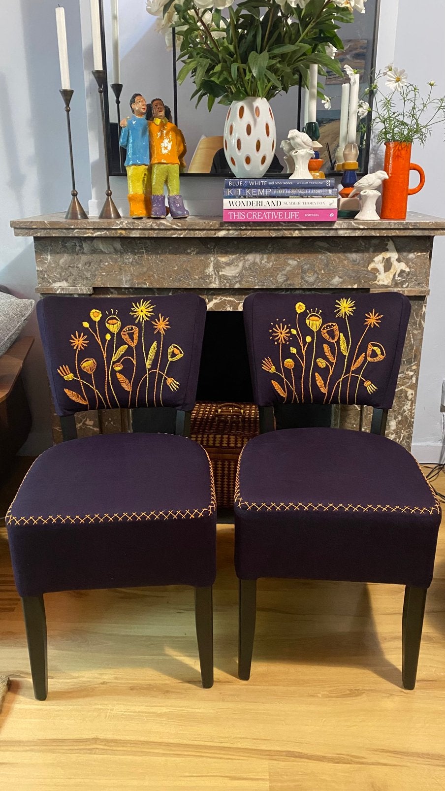 Prachtige eetkamerstoelen met nieuwe bekleding., Huis en Inrichting, Barren, Ophalen of Verzenden, Zo goed als nieuw