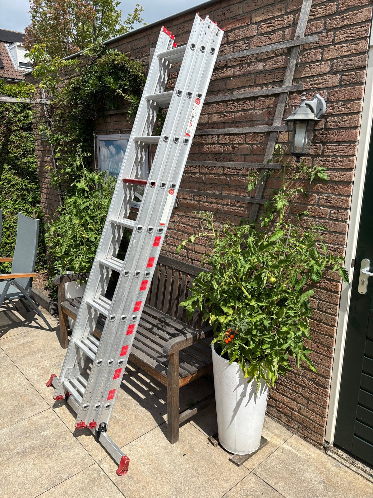 Altrex opsteek ladder CO 3063 3x9   2,57 - 6,31m, Ophalen, Gebruikt, Ladder, Opvouwbaar of Inschuifbaar