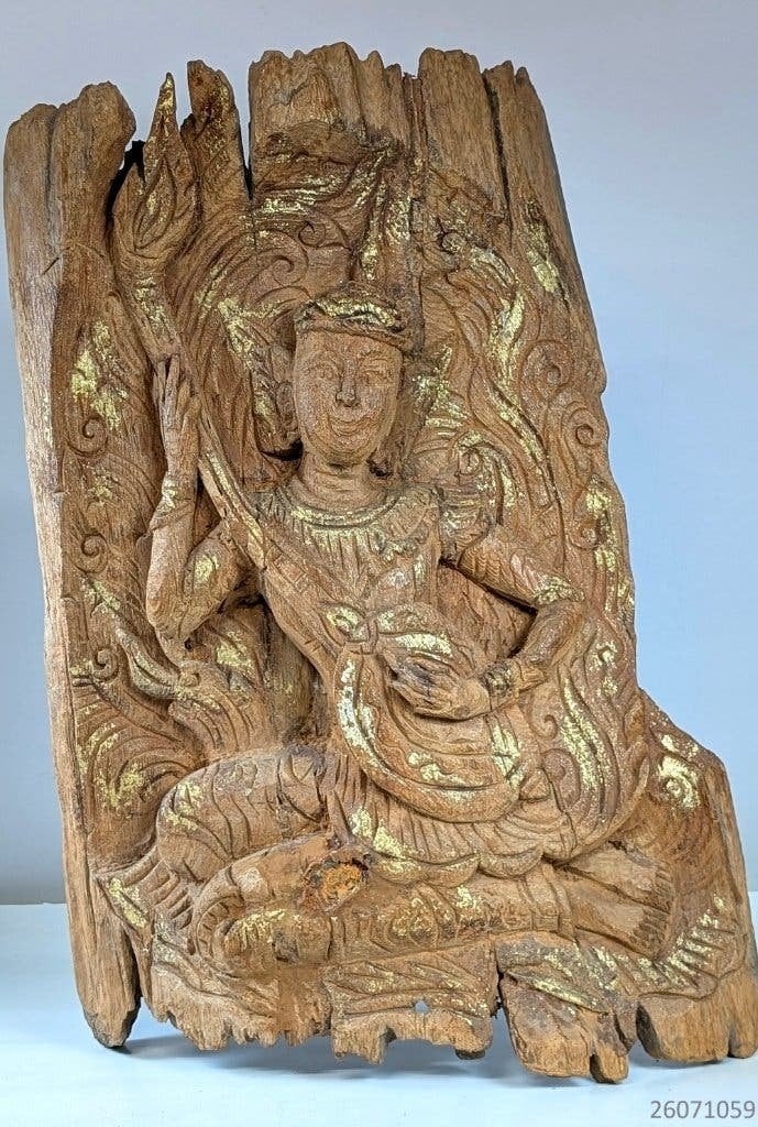 Paneel - Hout - 18e eeuwse stijl, 65 cm, Houtsnijwerk, Gesneden, Ophalen