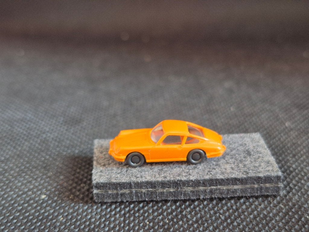 Minitrix 11445 - Porsche 911 'oranje' (15868), Gebruikt, Gelijkstroom, Trix, Overige typen