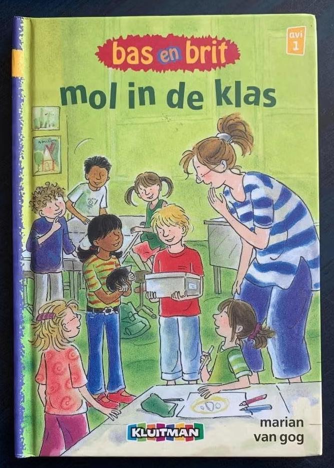 Bas en Brit; mol in de klas; Marian van Gog; avi 1, Ophalen of Verzenden, Zo goed als nieuw, Fictie algemeen