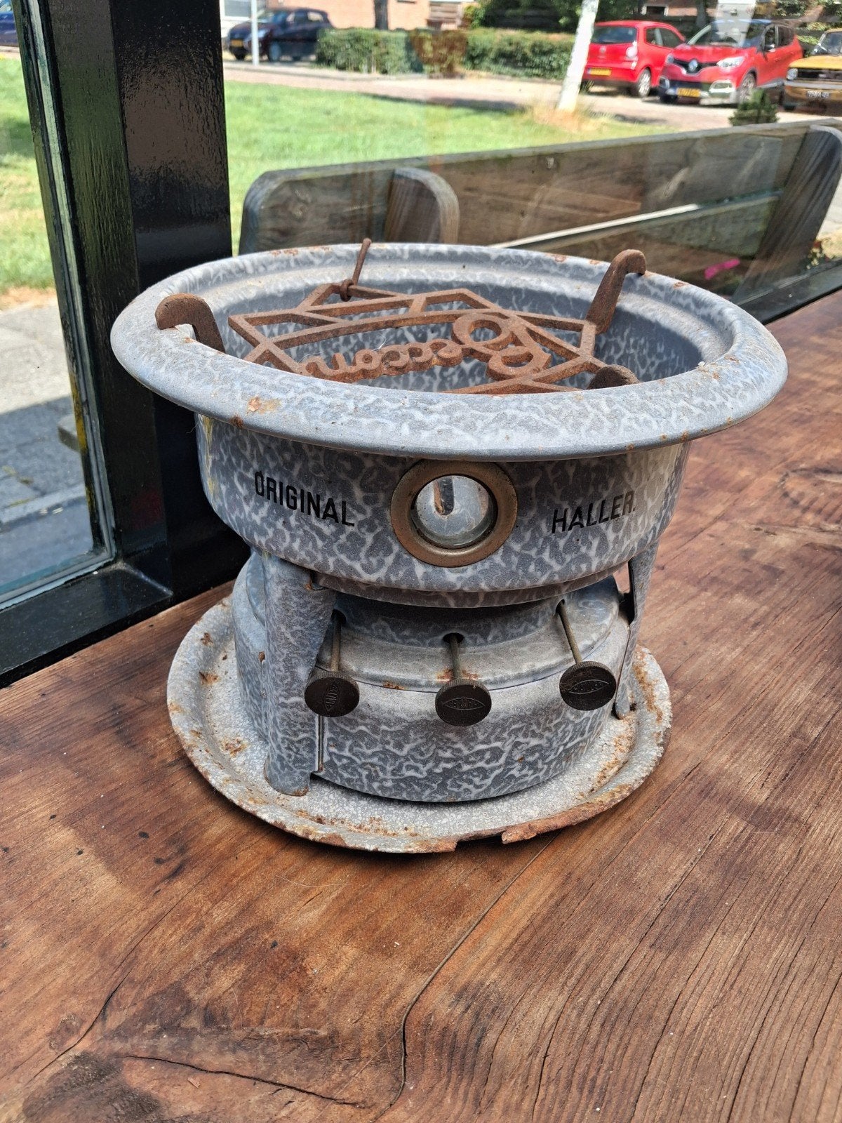 Vintage Original Haller Petroleum, Antiek en Kunst, Ophalen