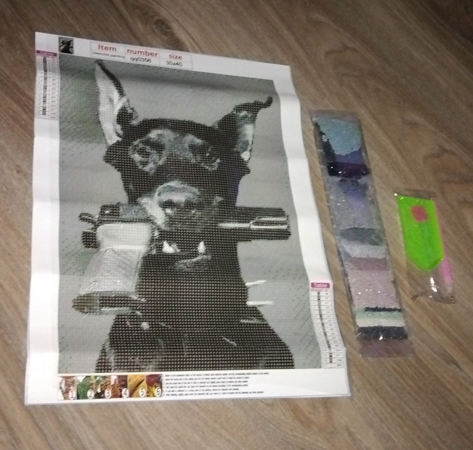 Diamond Painting Hond met Geweer - 30x40 cm, Ophalen of Verzenden, Nieuw