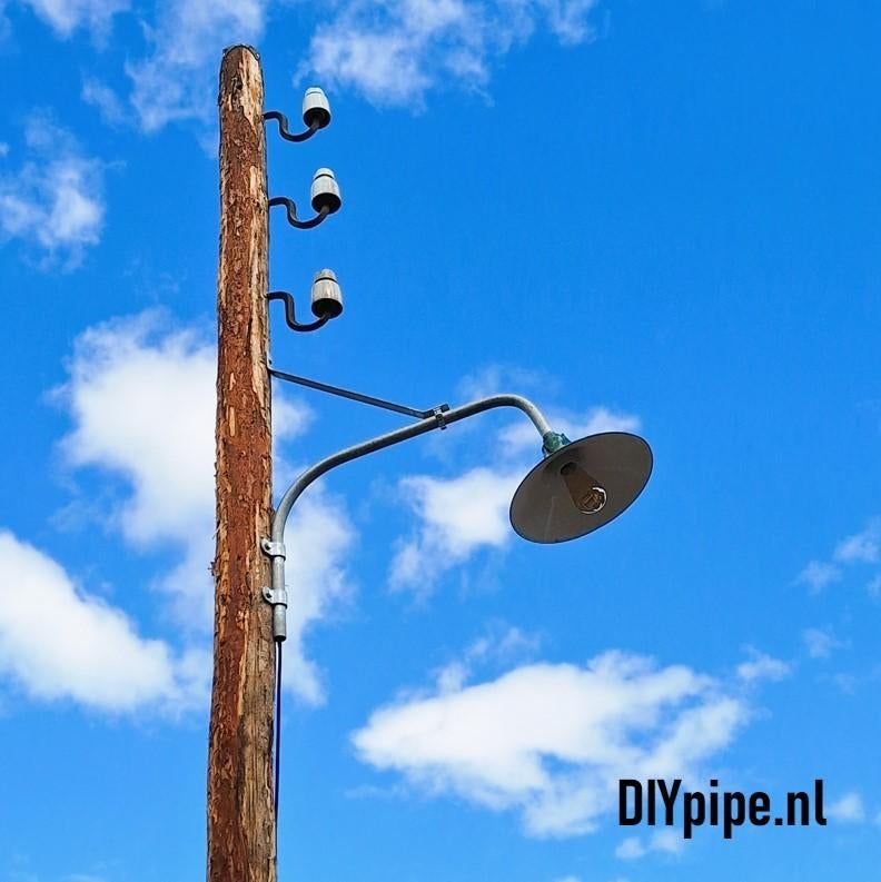 Nostalgische lantaarn, straatverlichting, lantaarnpaal, Tuin en Terras, Buitenverlichting, Ophalen of Verzenden, Nieuw, Netvoeding