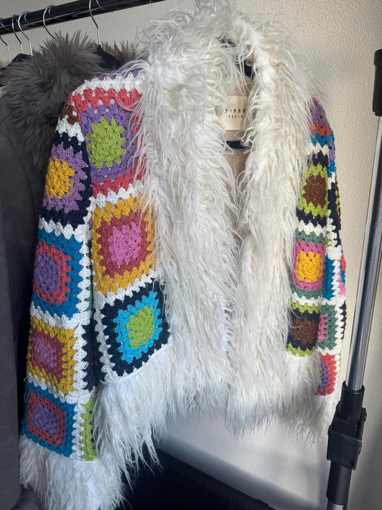 Free People x Sissel Edelbo crochet gpenny lane jacket, Wit, Ophalen of Verzenden, SISSEL EDELBO, Maat 36 (S)