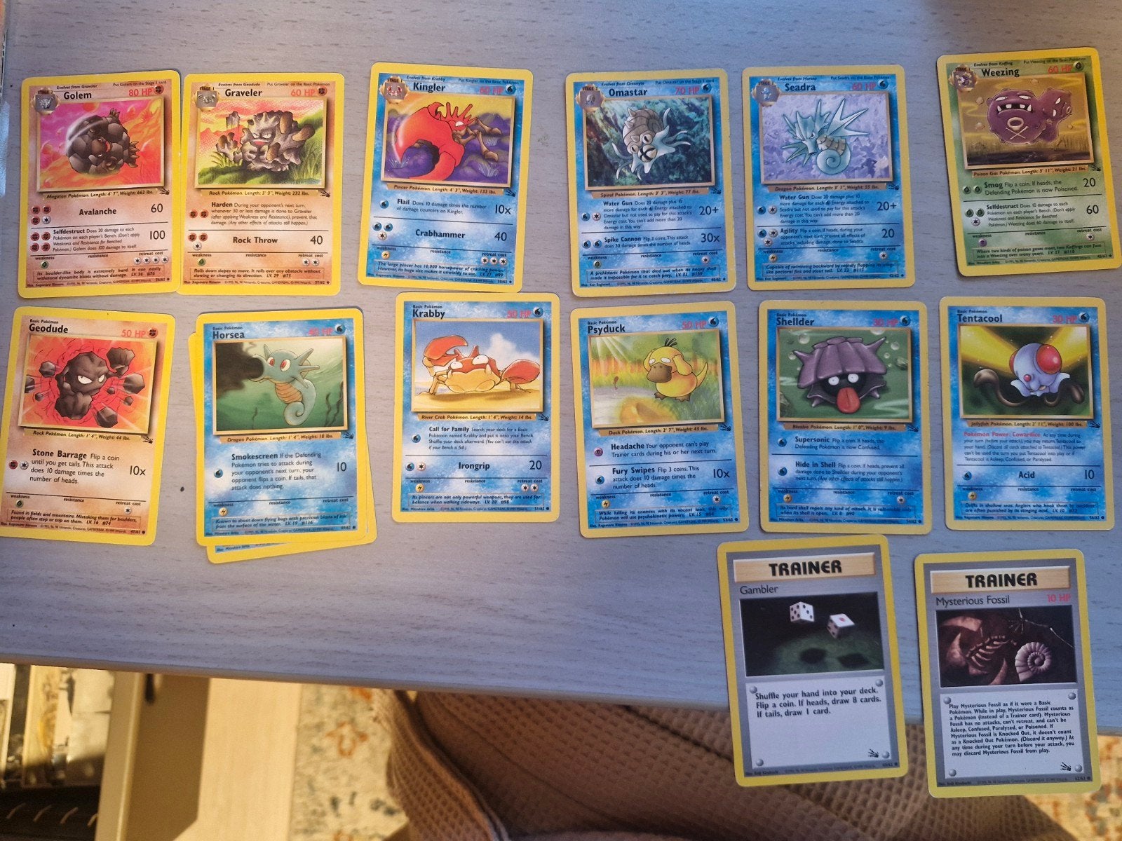 WOTC Fossil set LP-EX, Ophalen of Verzenden, Zo goed als nieuw, Meerdere kaarten