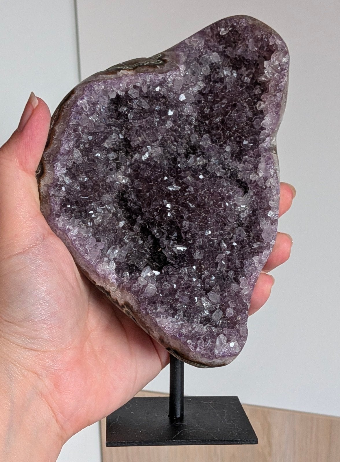 Amethist op standaard, Ophalen of Verzenden, Mineraal