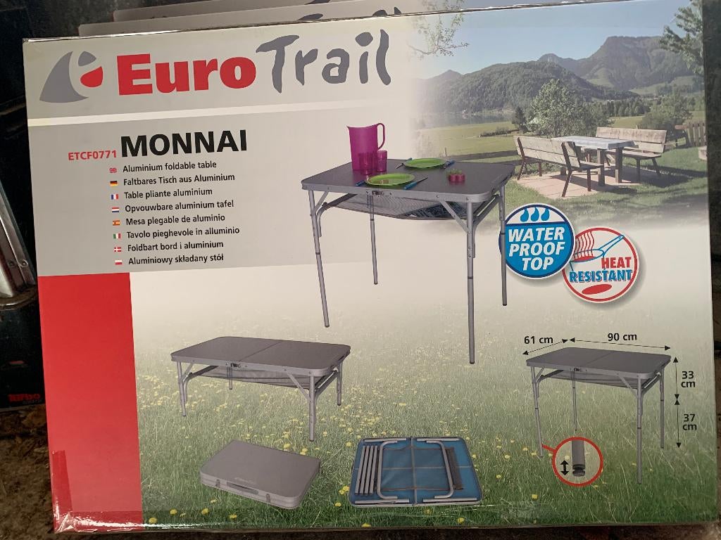 Eurotrail opvouwbare Camping tafel, Caravans en Kamperen, Ophalen of Verzenden, Nieuw, Campingtafel