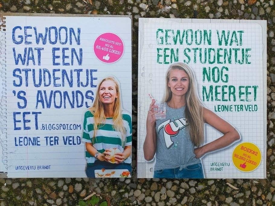 2x Leonie ter Veld - Gewoon wat een studentje eet... 2014/16, Ophalen of Verzenden, Zo goed als nieuw, Nederland en België