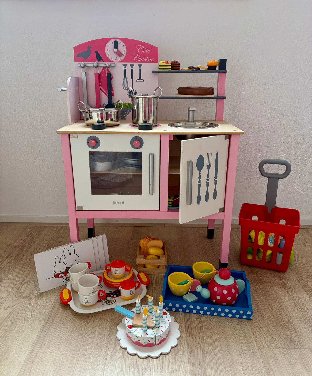 Speelkeuken met veel accessoires, Ophalen, Gebruikt, Hout