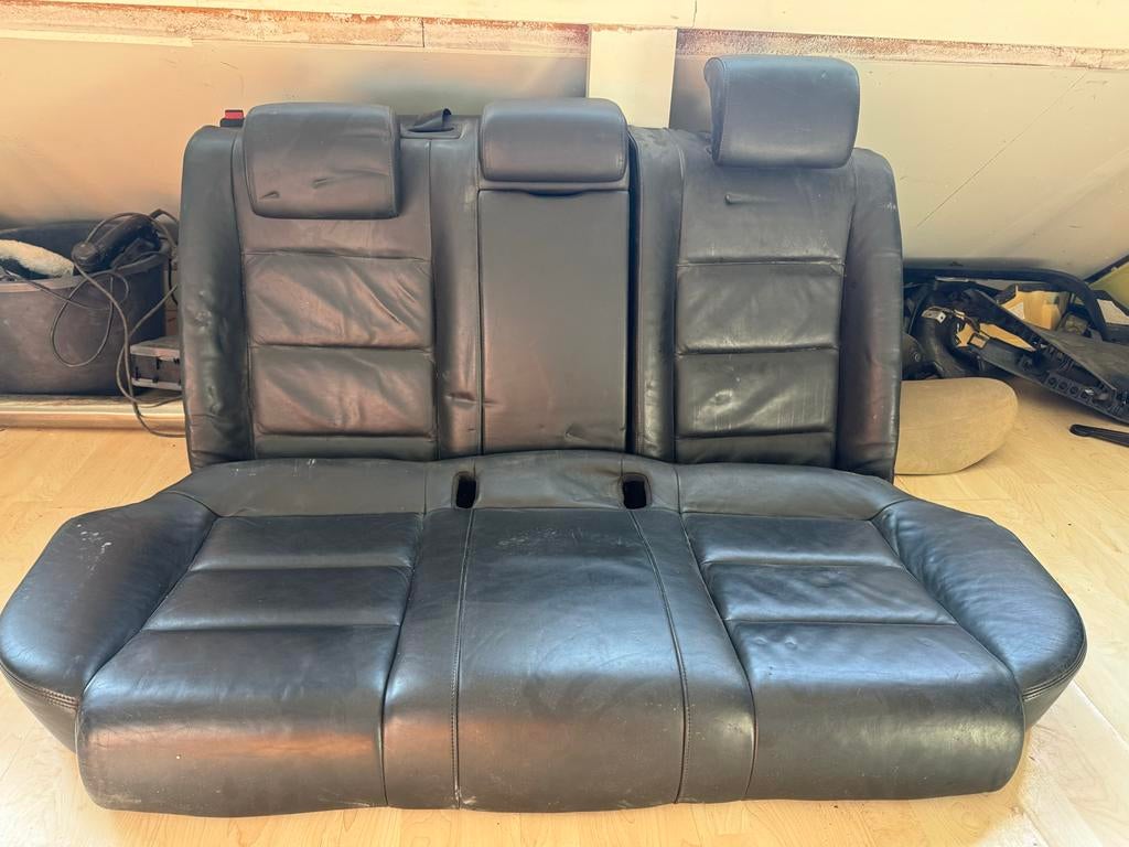 Audi A4 (2001) Leren Achterbank - Zwart, Auto-onderdelen, Interieur en Bekleding, Audi, Gebruikt, Ophalen of Verzenden