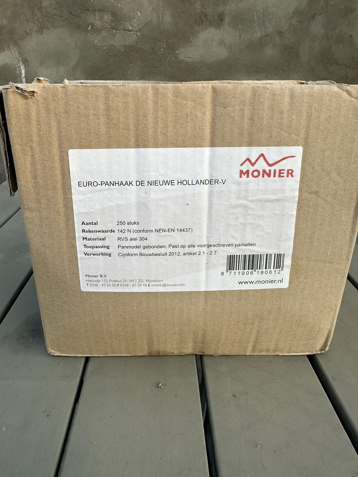Monier panhaak de nieuwe hollander v, Doe-het-zelf en Verbouw, Dakpannen en Dakbedekking, Dakplaat of Dakpanplaat, Steen of Klei