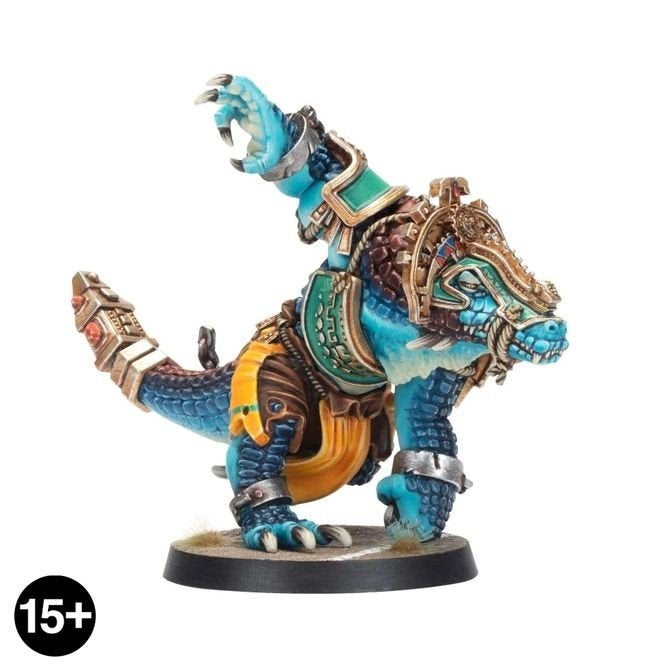 Blood Bowl Lizardmen Team – Glotl Stop (deels geverfd), Met verf, Figuurtje(s), Warhammer, Ophalen of Verzenden