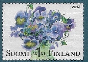 FINLAND 1 LK zegel - Bloemen - Boeket Violen - 2014, Verzenden, Finland, Gestempeld