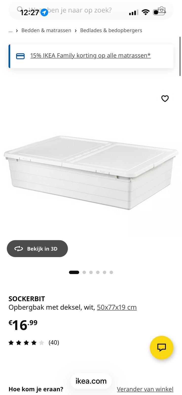 IKEA SOCKERBIT opbergbakken met deksel (3x nieuw), Ophalen of Verzenden, Nieuw