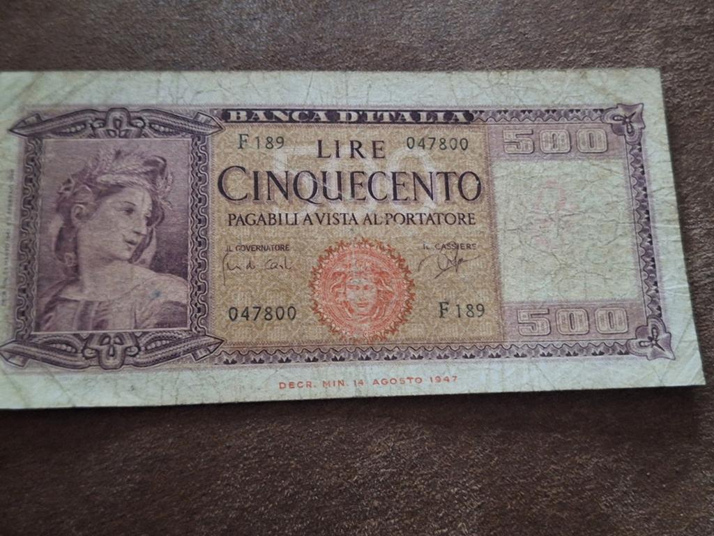 Italië 500 lire 1947 - Zfr conditie, Postzegels en Munten, Bankbiljetten | Europa | Niet-Eurobiljetten, Ophalen of Verzenden