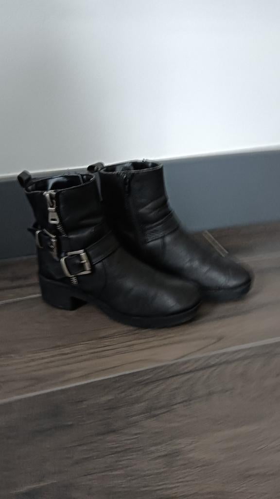Stoere bikerboots met gespen maat 37, Kleding | Dames, Zwart, Lage of Enkellaarzen, Ophalen of Verzenden, 5th Avenue