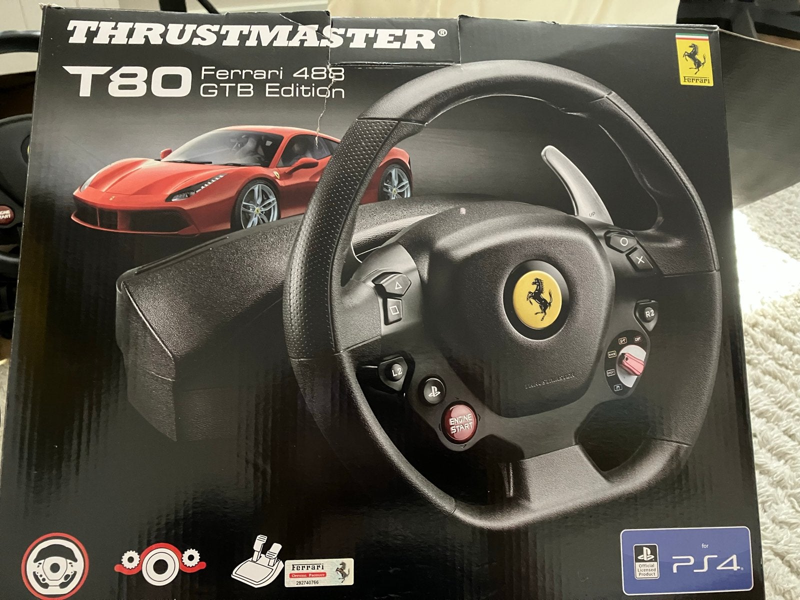 Thrustmaster T80 Ferrari 488 GTB + F1 Games PS4, Ophalen, Met games, Zo goed als nieuw, Zonder controller