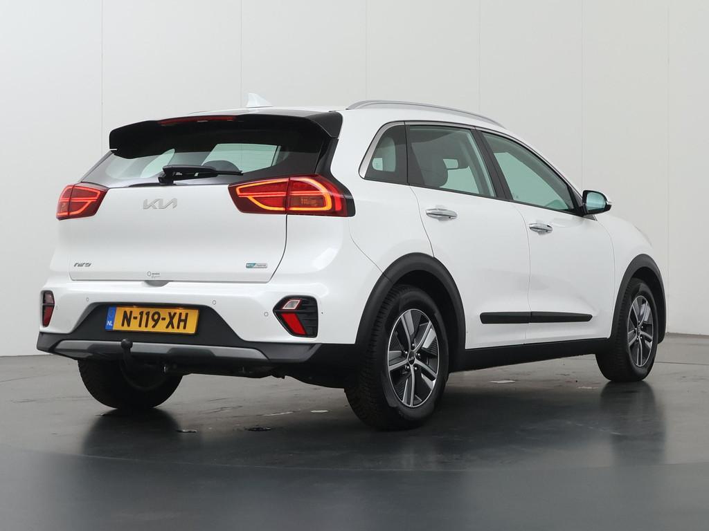 Kia Niro 1.6 GDi Hybrid DynamicLine | Trekhaak | Navigatie |, Auto's, Kia, Gebruikt, Euro 6, Leder en Stof, Wit