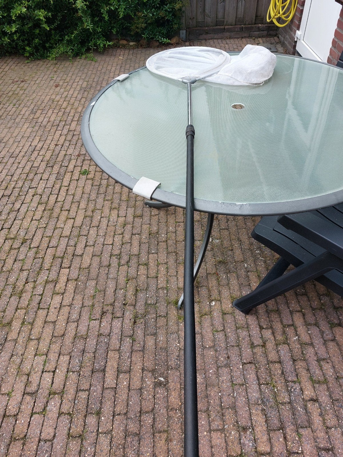Uitschuifbaar schepnet, Ophalen