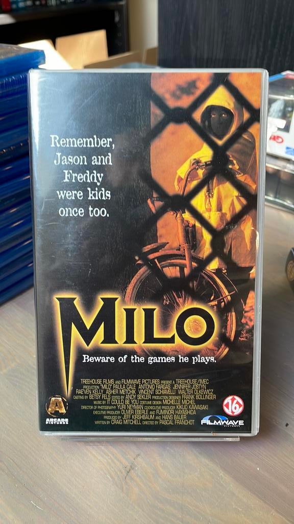 Milo 1997 VHS Horror, Vanaf 16 jaar, Ophalen of Verzenden, Zo goed als nieuw, Overige genres
