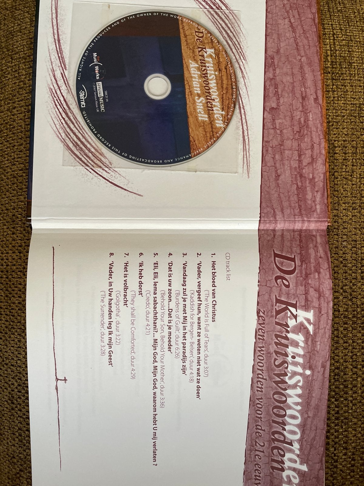 De Kruiswoorden - met muziek cd Adrian Snell, Ophalen of Verzenden, Gelezen, Christendom | Katholiek