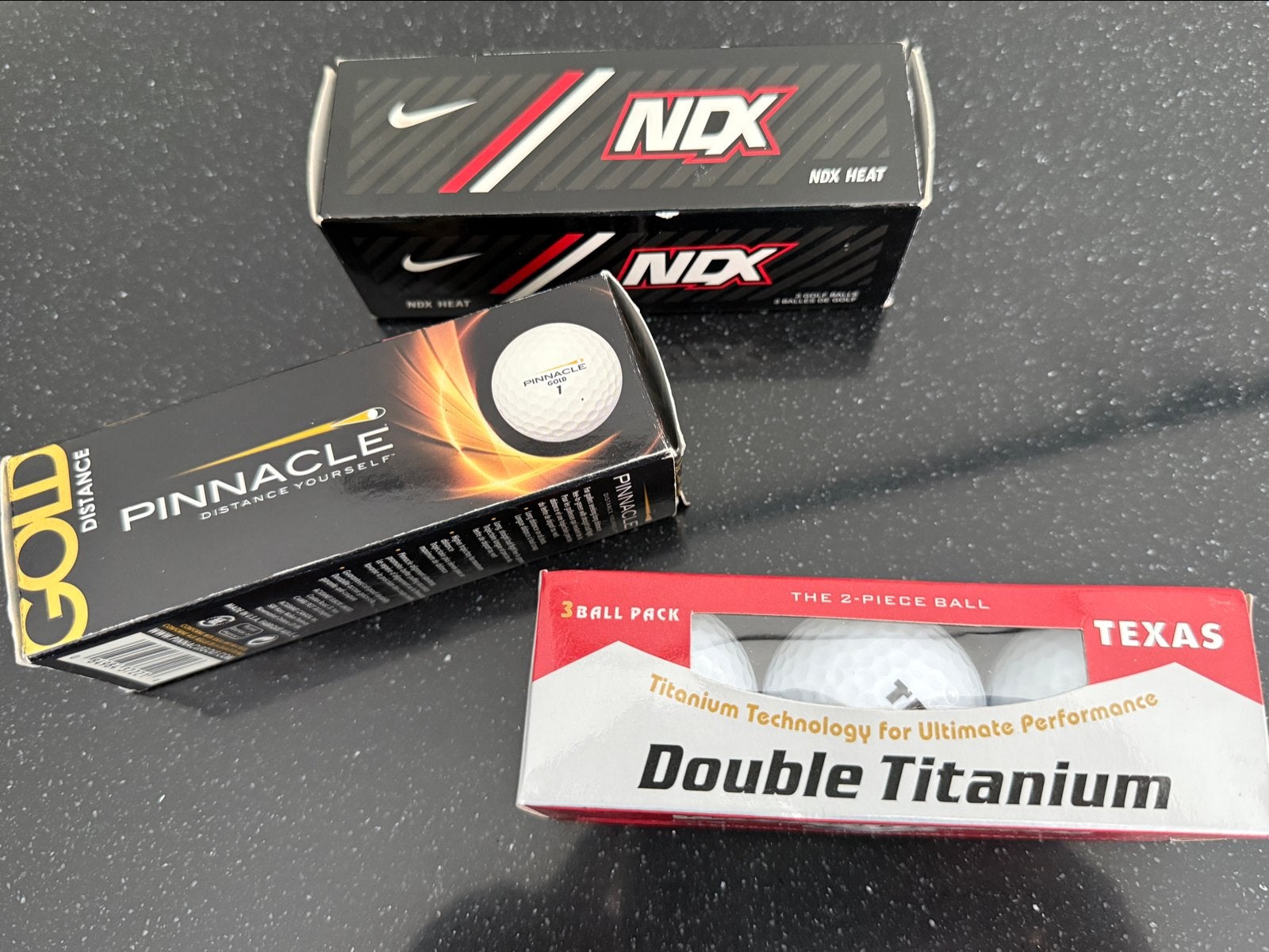 Golfballen set: Nike, Pinnacle, Texas Double Titanium, Sport en Fitness, Ophalen of Verzenden, Nieuw, Bal(len), Overige merken