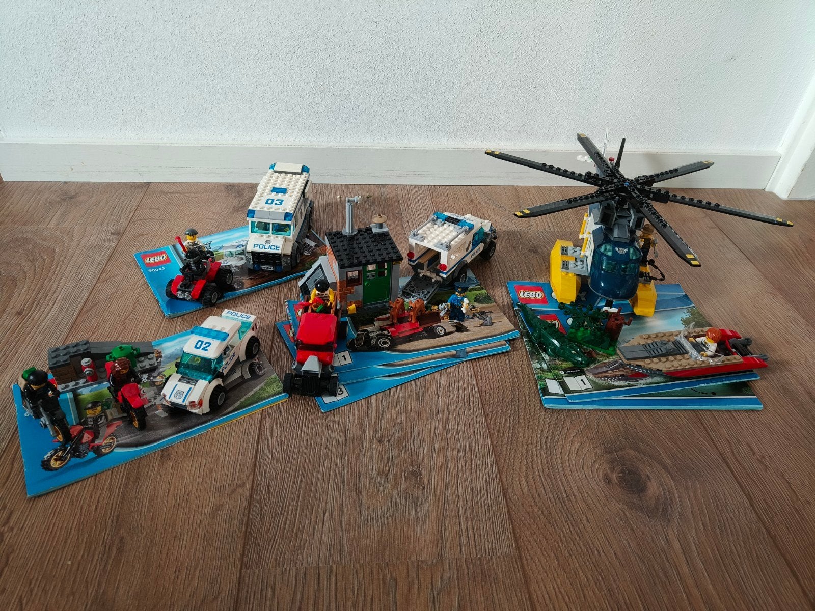 lego politie set 60043, 60048, 60042, 60067, Lego, Inclusief instructies, Ophalen of Verzenden, Complete set