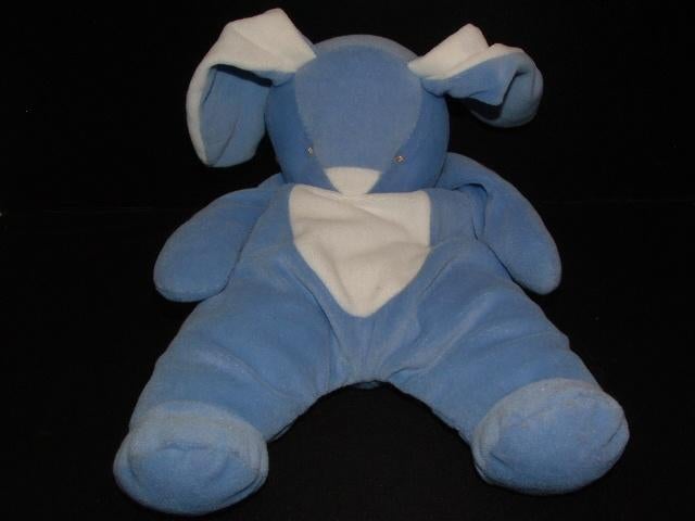 BENGY AMTOYS KONIJN VELOURS BLAUW MET WIT BUIKJE, Kinderen en Baby's, Speelgoed | Knuffels en Pluche, Overige merken, Overige karakters