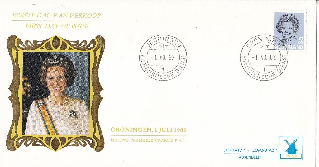 Philato – FDC – Koningin Beatrix – type Struycken - NVPH W54, Postzegels en Munten, Verzenden, Envelop