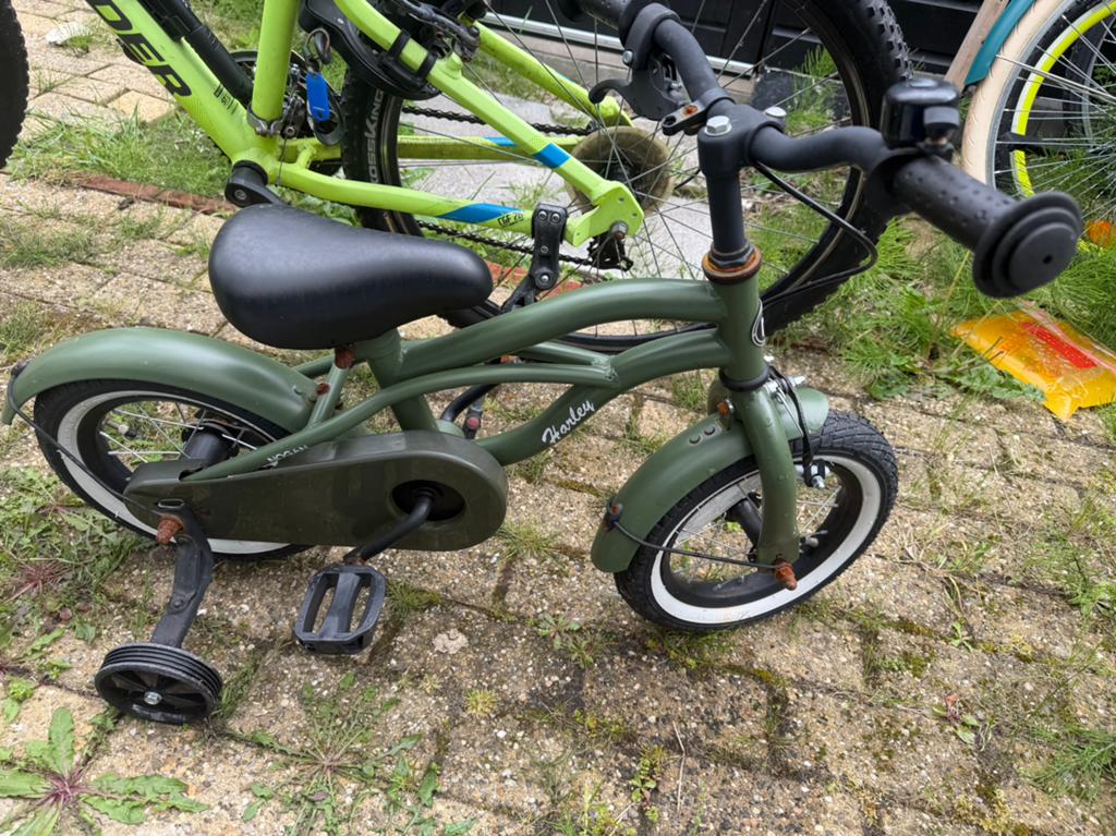 Stoer kinderfietsje mer zijwieltjes, Ophalen of Verzenden, Gebruikt, Minder dan 16 inch, Zijwieltjes